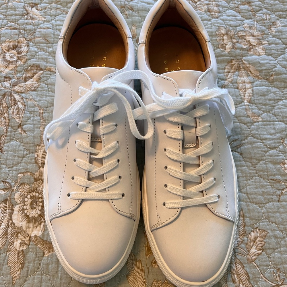 Joseph Abboud White Leather Sneakers